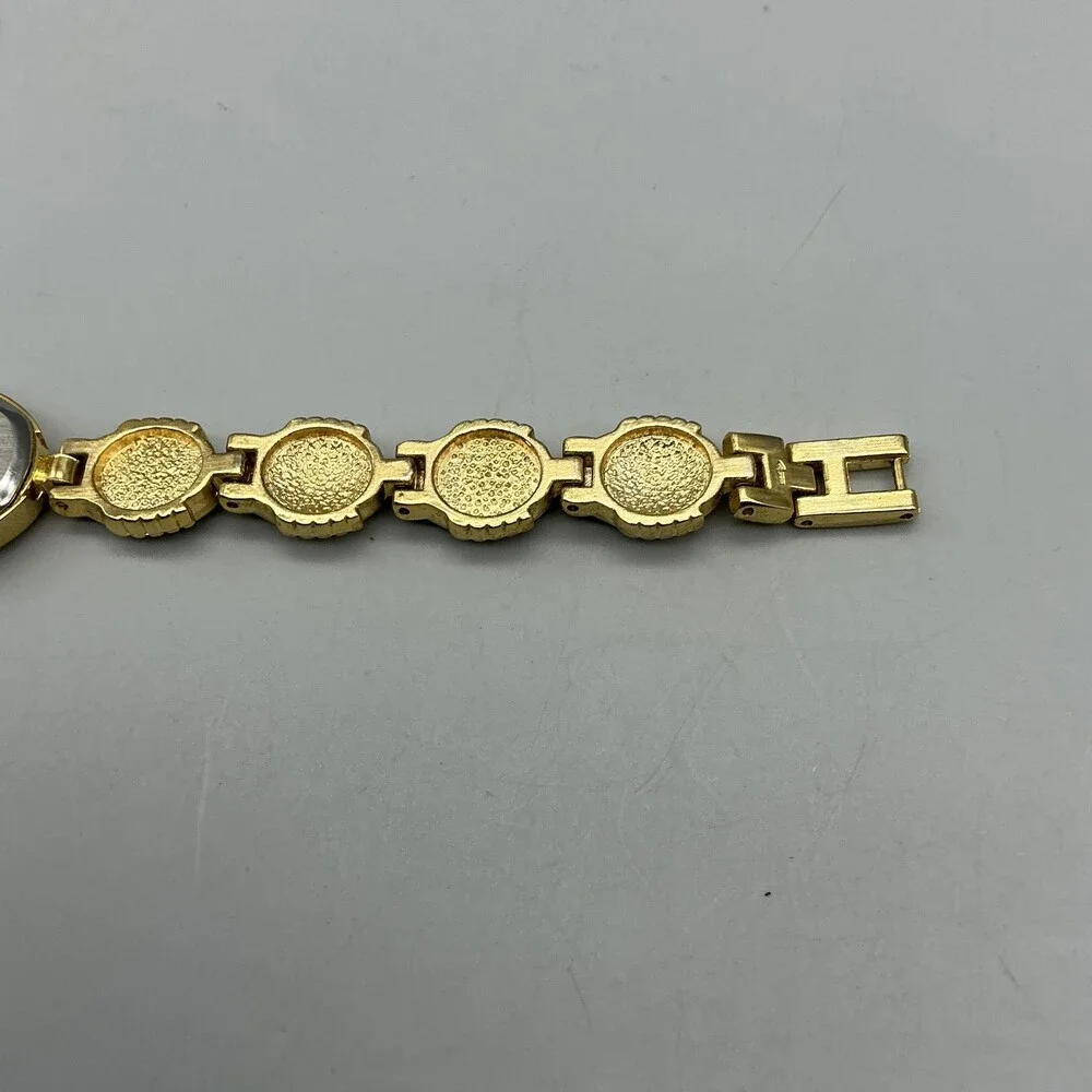 Vintage Vanity Fair Womens Watch 16mm Abalone Scarab Band New Battery 7.25